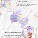 WELROG 3 Pcs Lily Flower Hair Claw Clips, Large Non-Slip Hair Claws for Thick Hair, Artificial Flower Clips(White+light pink+purple)