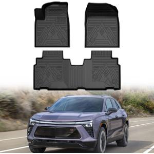 Mixsuper Floor Mats for Chevy Blazer EV 2024-2026 (Not Blazer), All Weather Floor Liners for Blazer EV Accessories, Durable 1st and 2nd Row Set Black