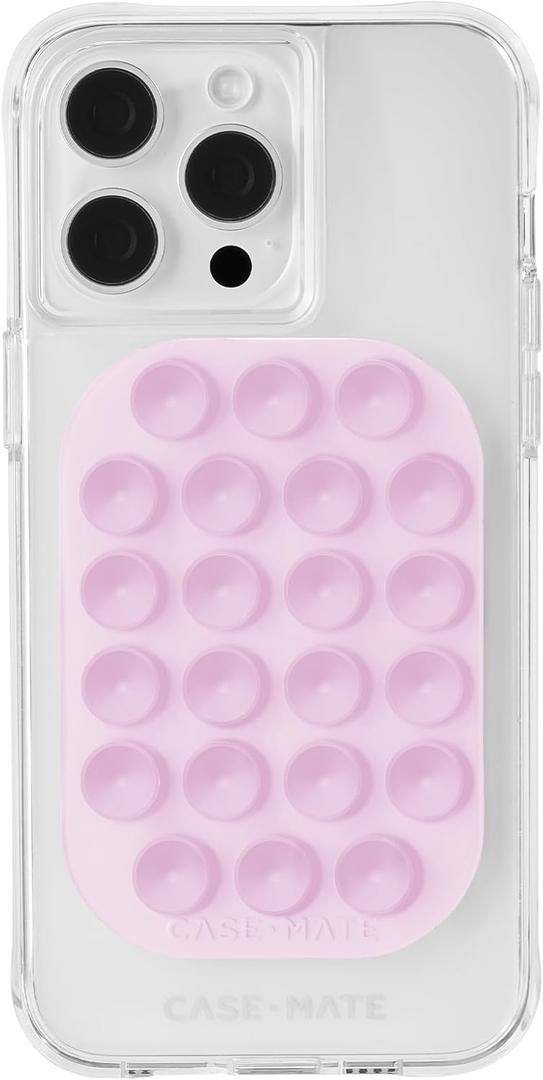 Case-Mate Adhesive Suction Cup Phone Mount - Sticky Phone Grip with Strong 3M Adhesive - Anti-Slip Phone Holder - Content Creator Essentials - Compatible with iPhone, Android Phones & Cases - Stardust