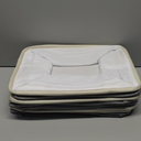 BALEINE 3 Pack Fabric Storage Bins for Shelves, Linen Storage Baskets for Organizing, Decorative Closet Bins for Clothes, Home (Grey, 15"x11"x9.5")