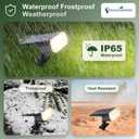 DINGLILIGHTING Waterproof Solar Lights Outdoor: IP65 Led Spot Light Decorations for Garden - 3 Lighting Modes Solar Powered for Yard - Dust to Dawn Uplighting Landscape Pathway Drive Patios 6PC Warm