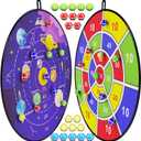 BooTaa 2 Pack 29" Large Dart Board Game Set with 20 Sticky Balls, Indoor/ Sport Outdoor Fun Party Play Games, Boys Girls Toys, Birthday Toy Gifts for 3 4 5 6 7 8 9 10 11 12 Year Old Boys Girls Kids, 100 Scores +Outer Space