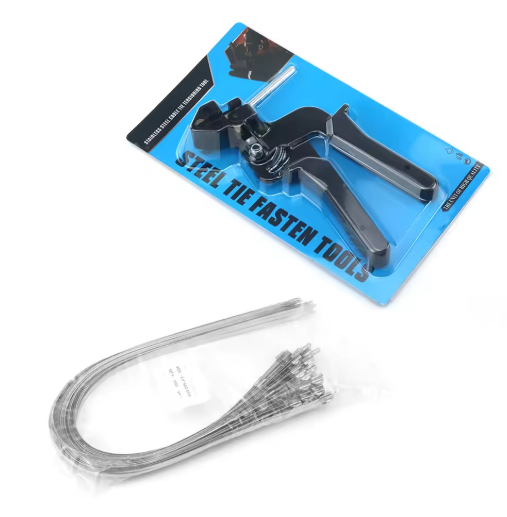 304 Stainless Steel Cable Ties Plier Fastening Strap Cutting Tool Cutter Tension Automatic Zip Gun Locking Tie Hand Wrap Tool