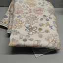 4x6 Washable Area Rug, Low Pile Faux Wool Carpet for Living Room, Bedroom, Dining Room, Vintage Flower Design, Non-Shedding Low-Pile Rug in Beige for High-Traffic Areas with Non-Slip Rubber Back