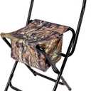 AMERISTEP Hunting Foldable Design Portable Lightweight High-Back Blind Chair with Backrest, Mossy Oak Break-up Country