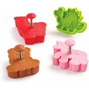 Mrs. Anderson's Baking Animal Cookie Cutters, Set of 4, Spring-Action Embossing Cutters For Cookies, Fondant, And Pastry Dough