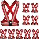 Reflective Vest, High Visibility Safety Vest Straps Reflective Gear for Night Running Walking Cycling for Men Women Kids