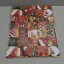 RUSPEPA Christmas Wrapping Paper Sheets, Vintage Santa Claus, Christmas Tree, Gift Boxe, Bow, Plaid and Stripe Design Gift Wrap for Xmas, Holiday, Birthday, 6 Folded Sheets, 19.68 X 27.5 Inch (Red and Green)