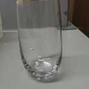 Drinking Glasses Set of 12, 13 oz Crystal Tall Highball Water Glasses Gold Rimmed Glassware Cups Drinking for Whiskey Cocktail Juice Water Beverage Mojito