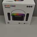 Karaoke Machine for Kids & Adults with Lyrics Display Screen Portable Bluetooth 5.3 Karaoke Speaker with High Power Dual Speakers with Timer White Noise & Night Light Home & Outdoor Party (Pink)