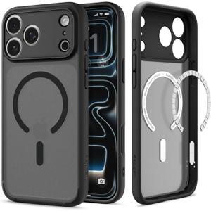 Spigen for iPhone 17 Pro Case, Ultra Hybrid MagFit [TPU Covered Camera Control] [Anti-Yellowing] [Compatible with Magsafe] - Frost Black