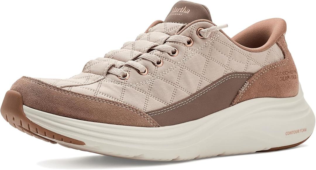 Skechers Women's Martha Stewart Cozy Fit Contour Foam - 8, Taupe Serenity