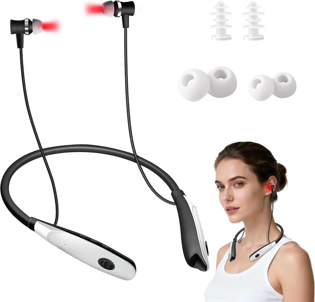 2026 Upgraded 2-in-1 Red Light Device for Ears & Nose 650nm LED, Wearable Hands-Free Neck Design, Lightweight & Comfortable for Daily Ear & Nasal Relaxation