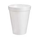Dart 10J10 Foam Drink Cups, 10oz, White, 25 per Bag (Case of 40 Bags)