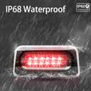 BASIKER 3rd Third Brake Light Tail Lights fit for 1994-2004 Chevy s10 S-10 GMC Sonoma Regular Cab or Crew Cab (Smoking Housing Red light)