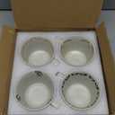 Ceramic Coffee Mug, 12 oz Small Novelty Unique Teacup with Handle, Stoneware Cup for Tea Mocha Latte Cappuccino (Set of 4, Butterfly Grass Ivy and Leaf) | Novelty, Unique Teacup, Large Handle, Tea, Mocha, Latte