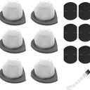6 PACK 2033 Vacuum Filter Replacement fits for Bissell Featherweight Stick Lightweight Bagless Vacuum Cleaner Parts, 2033, 20331, 20333, 20334, 20336, 20339, 2033M, 6 Mesh Filters & 6 Foam Filters