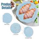 KFJBPB 30 Pack Blue Paper Plates 9 Inch, Disposable Scalloped Plates Cake Dessert Plate for Dinner Baby Shower Wedding Bridal Shower Birthday Party Supplies (Blue, 9 inch)