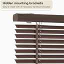 Cordless Room Darkening Mini Blind - 35 Inch Width, 64 Inch Length, 1" Slat Size - Mahogany - Cordless GII Deluxe Sundown Horizontal Windows Blinds for Interior by Achim Home Decor