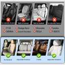 Full Coverage Leather Car Seat Covers Full Set,Waterproof Seat Covers for Cars,SUVs Trucks, Car Seat Cushion,Car Seat Protector with 5 Seats Grey, Full Set (Front and Rear-5 Seats)