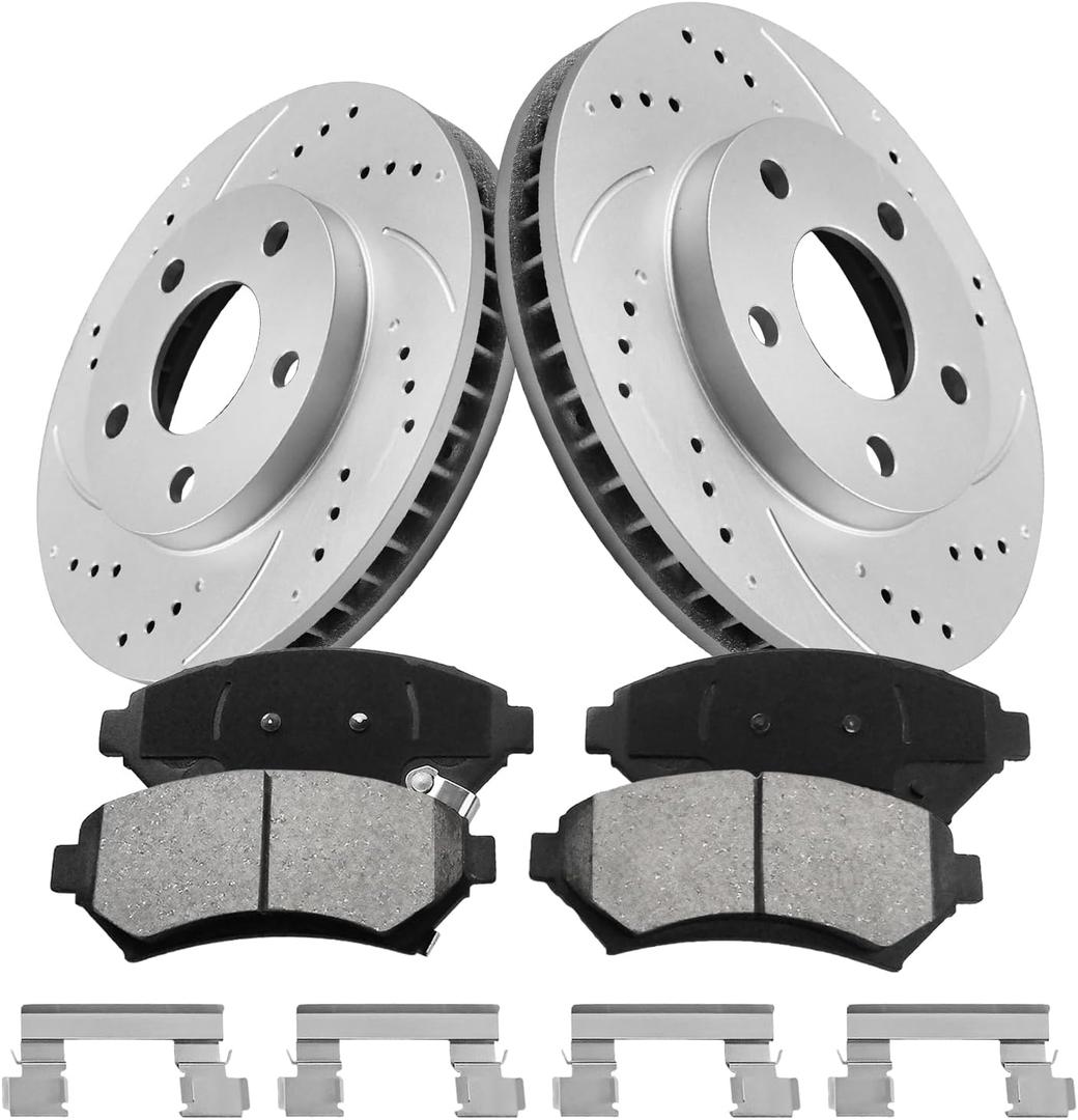 Anpulsero Front Brakes and Rotors Kit Vented Compatible with Select Buick, Chevrolet,Oldsmobile and Pontiac Models,LeSabre,Century,Grand Prix,Montana,Regal,Venture,Bonneville,Silhouette,10.9in(278mm)