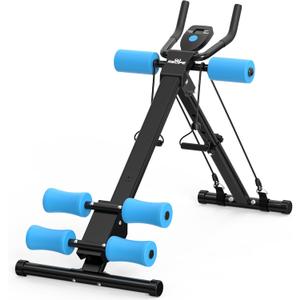 RELIFE REBUILD YOUR LIFE AB Workout Machine Adjustable Ab Trainer Machine Foldable Ab Cruncher Strength Training Equipment for Home Gym, Full Body Workout Equipment 440 LBS