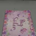 Big Sister Gift Bag for Girls, Butterfly Big Sister Gift Bag with Tissue Paper and Greeting Card Purple Flower Butterfly Wrapping Paper Bags New Sister Party Decor for Little Girl Birthday Party Supplies