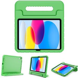 ProCase Kids Case for iPad A16 11th Generation 2025/iPad 10th Generation 2022 with Pencil Holder, iPad 11/10 Case Shockproof Lightweight Cover with Stand Convertible Handle for Children -Green