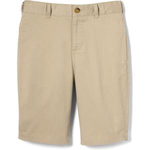 French Toast Boys' Adjustable Waist Flat Front Chino Bermuda Shorts with Stretch (Standard & Husky), Khaki, 7