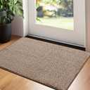 GRANNY SAYS Front Door Mat Indoor Entrance, Indoor Doormat Non Slip Washable, Low Profile Outdoor Welcome Mat, 32" x 20" Resist Dirt Absorbent Indoor Door Mats for Entryway, Floor, Brown Beige Mat (Brown and Beige)