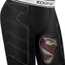 KOOPOW Youth Boys Padded Compression Sliding Shorts Pants with Soft Protective Athletic Cup & Pocket, Baseball Slider Underwear for Kids, Baseball, Football, Lacrosse