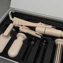 7 in 1 Automatic Curling Iron Interchangeable Barrels -0.5",1", 1.25", 1.5" Curling Wand, Hair Crimper & Straightening Brush,& Rotating Curler, 300M Negative Ions & Dual Voltage, Home & Travel