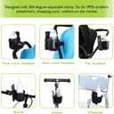 Accmor Stroller Cup Holder with Phone Holder, Bike Cup Holder, Universal Cup Holder for Uppababy Nuna Doona Strollers, 2-in-1 Cup Phone Holder for Stroller, Bike, Wheelchair, Walker, Scooter (All Black-2pc)