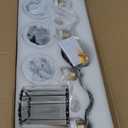 Modern Crystal Bathroom Vanity Light,Balck and Gold 4-Lights Bathroom Light Fixtures, Vanity Light Fixtures Over Mirror, Glass Wall Sconce Light for Bedroom, Kitchen, Living Room, Gallery, E26 Base (Black&Brass)