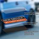 2 x 3pcs Student Driver Car Magnet Stickers, 9.8x3.35in Waterproof Removable Novice New Driver Decal Sign Reflective Magnetic Safety Bumper Sticker for Car Accessories