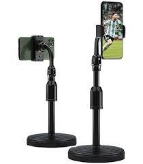 Gentechvvybuy Cell Phone Holder, Height and Angle Adjustable Cell Phone Holder, Universal Holder for Leisure, Business, Office, Home, Compatible with 3.56.7 Inch Devices, (Black)