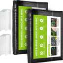 2pcs 3FTX50FT Weed Barrier Fabric, 4.0oz Landscape Fabric, Durable Weed Barrier Fabric Heavy Duty with 10 U-Shaped Securing Pegs for Landscaping Weed Blocker Garden Bed Cover, Commercial Driveway