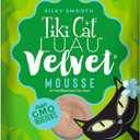 Tiki Cat Luau Velvet Mousse, Tuna & Mackerel in Broth, Complete Nutrition for Balanced Diet, Wet Cat Food For All Life Stages, 2.8 oz. Pouch (12 Count) No BB Date