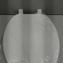 Elongated Toilet Seat Slow Close, Quiet Toilet Seat Cover with Never Loosen Durable Toilet Seat Lid Easy to Install & Clean, Polypropylene (PP), White (Elongated 18.5")