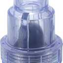 uxcell UPVC Check Valve, 20mm ID Single Union Check Valve Fit 1/2" OD Pipe DN15 Slip Swing No-return Valve for Backflow Prevention, Clear