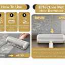 Pet Hair Remover & Reusable Lint Roller Cat & Dog Hair Remover for Furniture, Couch, Carpet, Bedding, Clothes & Car Portable Fur Remover Tool + Pet Hair Removal Glove Bundle