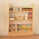 3 Tier Shelves Behind The Door Book Shelf Storage, Solid Wood Bookcase Space- Saving, Wall Mount Bookshelf for Bedroom, Living Room（FSC-Certified Wood）