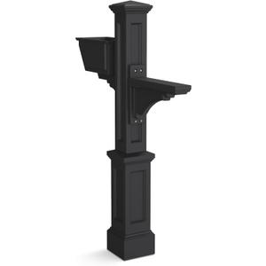 Mayne Westbrook Mailbox Post with Standard Arm and Planter Weather-Resistant, Durable Classic Design Easy-to-Install Outdoor Mailbox Post