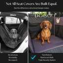 Dog Car Seat Cover with Hard Bottom Back Seat Extender for Small & Medium Dogs, Waterproof & Non-Slip Hammock, Reinforced & Stable Design with Storage Pockets for Cars, SUVs & Trucks (Brown)