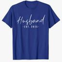 Couples Gifts For Husband And Wife Matching Husband Est 2025 Just Married Honeymoon Wedding T-Shirt Size M