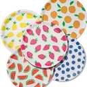 3 x Coterie Fruit Paper Plates (Set of 10 Small Plates) - Cute Party Plates for Summer Picnic, Tutti Fruitti Party, Kids Birthday - Fruit Party Decorations | 7.25 Cute Paper Plates | 2 of Each Design