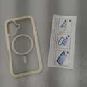 jaroco Magnetic for iPhone 16 Case, [Compatible with MagSafe][Military Grade Drop Protection][Heavy Duty Protection][Non-Slip][Shockproof] 2-Layer Durable Bumper Phone Case 6.1''-Antique White