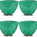 Forwe 4 Pack Plant Covers Freeze Protection 47" x 31" Winter Plant Protector Covers Drawstring Frost Blankets Protection for Outdoor Plants Tree Bush from Animal (Green)
