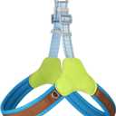 Didog No Pull Dog Harness, Soft Mesh Padded Step in Dog Harness, Reflective Dog Vest with Quick-Release Buckles for Small Medium Dogs(Brown, S) (S: Neck 15-23")
