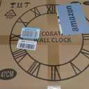 Large Wall Clock for Living Room Decor - 47cm/ 18 Inches Silent Non-Ticking Metal Wall Clocks Battery Operated, Vintage Decorative Modern Wall Clock for Bedroom, Office, Farmhouse Decor